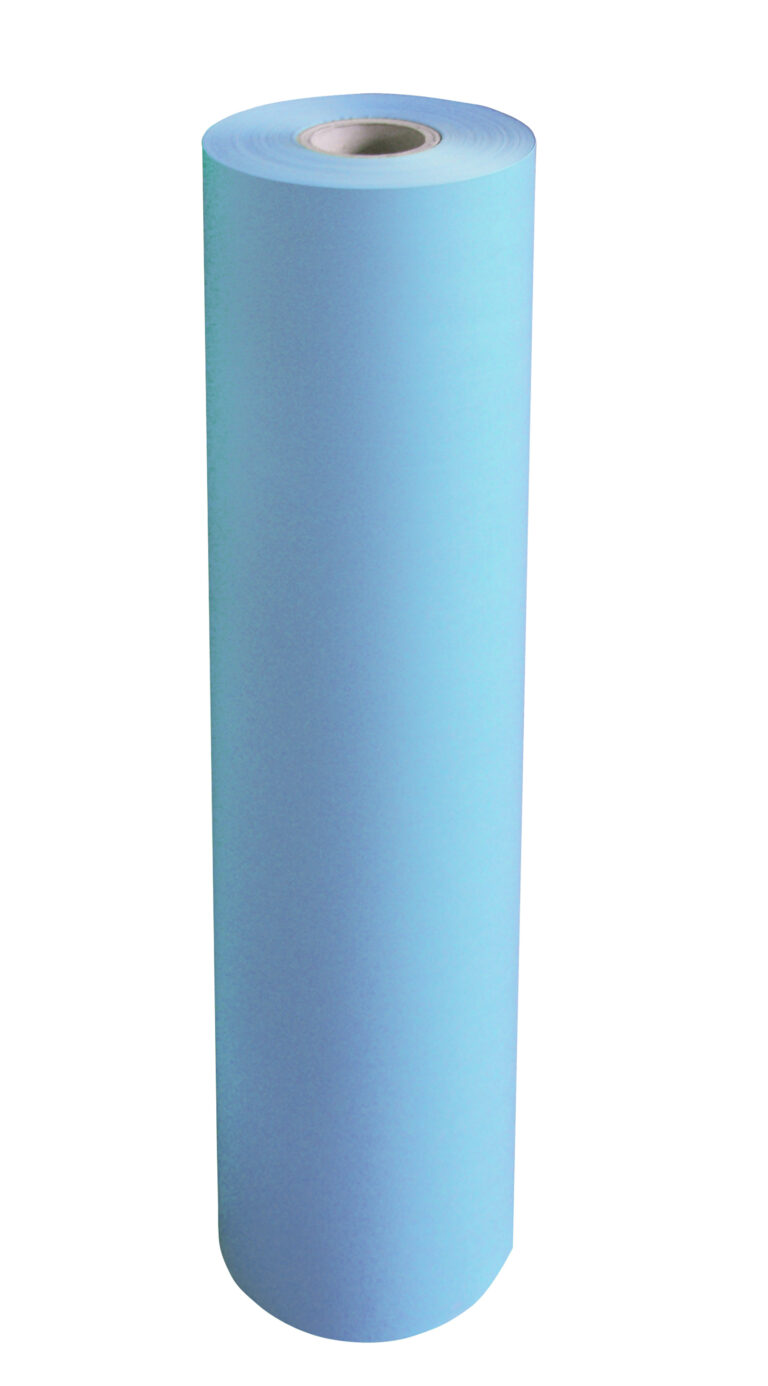 Papel de color azul celeste en rollo de 20 k.